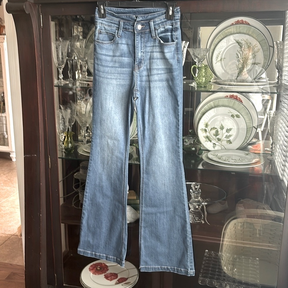 High-Rise Light Blue Boot-Cut Women's Jeans